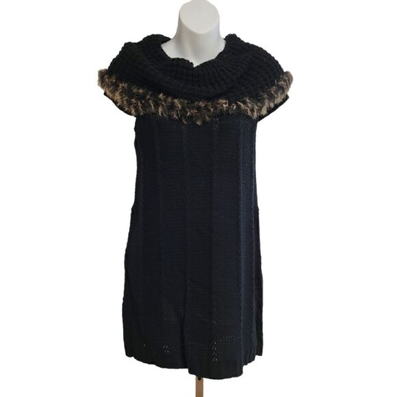 Vintage Sweaters - 2/$20 Vintage Y2K Black Furry Sweater Top Size: Small